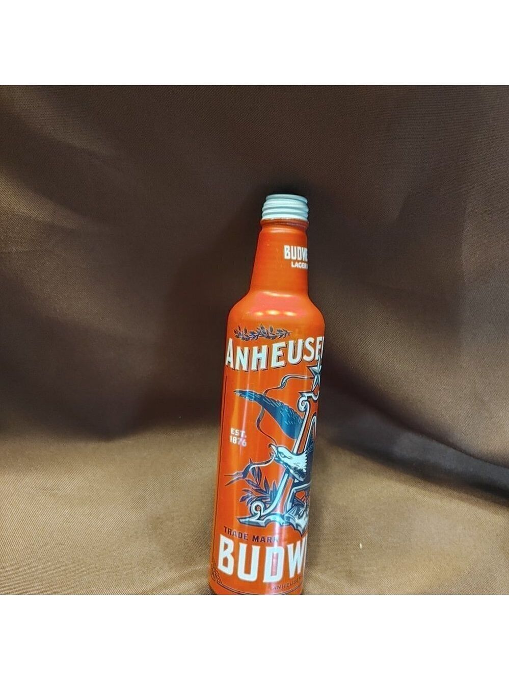 Budweiser Anheuser Busch Aluminum Bottle Red White Blue Eagle - Picture 2 of 9
